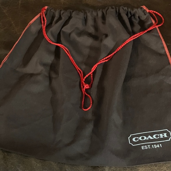 Coach 1941 Brown Vintage Dust Bag with red cinch string 19W x 15L - Picture 6 of 7